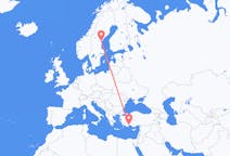 Flyrejser fra Antalya, Tyrkiet til Sundsvall, Sverige