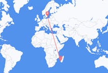 Flyrejser fra Toliara, Madagaskar til Kalmar, Sverige