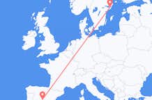 Flyreiser fra Madrid, til Stockholm