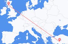 Flyg från Konya, Turkiet till Glasgow, Skottland