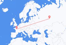 Fly fra Perm til Tours