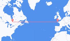 Vluchten van Rouyn-Noranda, Canada naar Brest, Frankrijk