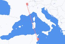 Vluchten van Sfax, Tunesië naar Genève, Zwitserland