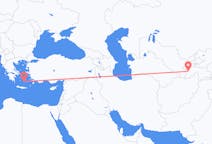 Flights from Dushanbe, Tajikistan to Santorini, Greece
