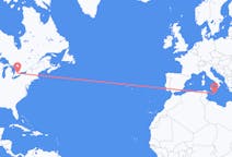 Flyreiser fra Waterloo, Canada, til Malta, Canada