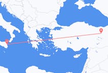 Flyg från Catania, Italien till Erzincan, Turkiet
