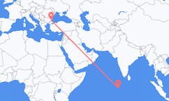 Flights from Kooddoo, Maldives to Burgas, Bulgaria