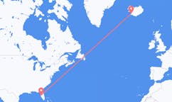 Loty z Tampa, Stany Zjednoczone do Reykjaviku, Islandia