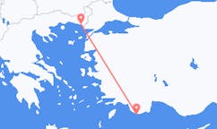 Vluchten van Kastellorizo naar Alexandroupolis