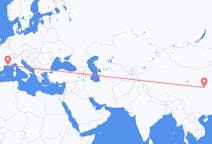Flyreiser fra Xi'an, Kina til Marseille, Frankrike