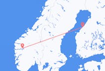 Flights from Sogndal, Norway to Kokkola, Finland
