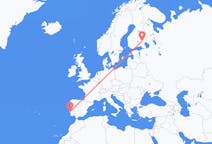Vluchten van Savonlinna, Finland naar Lissabon, Portugal