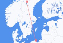 Voos de Gdańsk, Polônia para Östersund, Suécia