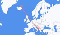 Flyrejser fra Brindisi, Italien til Egilsstaðir, Island