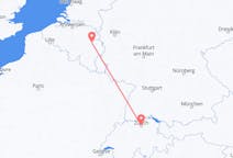 Flights from Zürich in Switzerland to Liège in Belgium