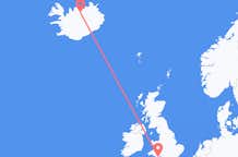 Vluchten van Cardiff, Wales naar Akureyri, IJsland