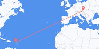 Flights from St. Kitts & Nevis to Austria