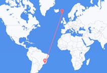 Flyreiser fra Rio de Janeiro, Brasil til Sørvágur, Færøyene