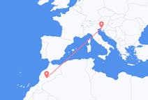Flyg från Ouarzazate, Marocko till Trieste, Italien