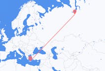 Flights from Nadym, Russia to Heraklion, Greece