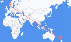 Flyreiser fra Kerikeri, New Zealand til Kristiansand, Norge