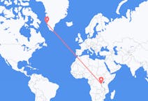 Flyreiser fra Bujumbura, Burundi til Maniitsoq, Grønland
