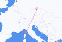 Vluchten van Bastia, Vercelli, Frankrijk naar Praag, Tsjechië
