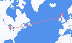 Flyreiser fra Milwaukee, USA til Edinburgh, Skottland