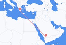 サウジアラビアのナジュラーンから、ギリシャのカラマタまでのフライト