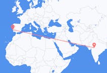 出发地 印度印多尔目的地 葡萄牙里斯本的航班