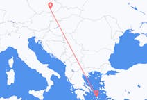 Fly fra Brno til Naxos