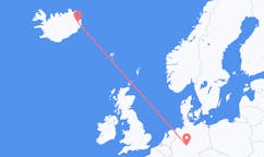 Flights from the city of Kassel, Germany to the city of Egilsstaðir, Iceland