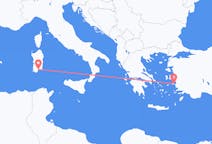 Flyreiser fra Samos, Hellas til Cagliari, Italia