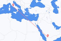 Flyrejser fra Najran, Saudi-Arabien til Rom, Italien