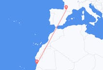 Flyg från Nouakchott, Mauretanien till Lourdes (kommun i Brasilien, São Paulo, lat -20,94, long -50,24), Frankrike