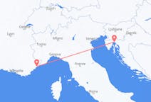 Flyreiser fra Rijeka, Kroatia til Nice, Frankrike