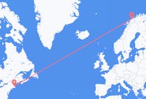 Flyrejser fra Boston til Tromsö
