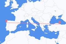 Flyrejser fra Samsun, Tyrkiet til Vigo, Spanien