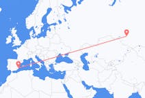 Vluchten van Novosibirsk, Rusland naar Alicante, Spanje