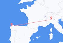 Flug frá La Coruña, Spánn til Mílanó, Ítalía