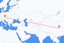 Flyrejser fra Xi'an, Kina til Linz, Østrig