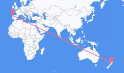 出发地 新西兰出发地 陶波目的地 西班牙圣地亚哥 － 德孔波斯特拉的航班