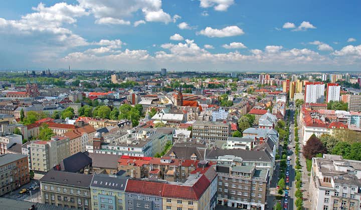 Arial view of Ostrava, Czechia.