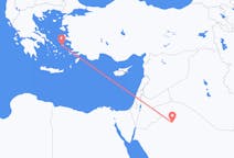 出发地 沙特阿拉伯出发地 阿尔焦夫地区目的地 希腊伊卡利亚岛的航班