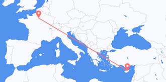 Flyg från Cypern till Frankrike