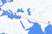 Flyg från Calcutta till Barcelona