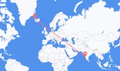 Flights from the city of Goa, India to the city of Ísafjörður, Iceland