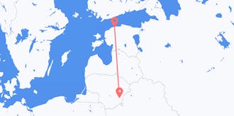 エストニアからリトアニアへのフライト