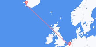 Flights from Iceland to Belgium