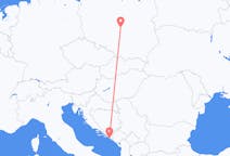 Vluchten van Lodz, Polen naar Dubrovnik, Kroatië